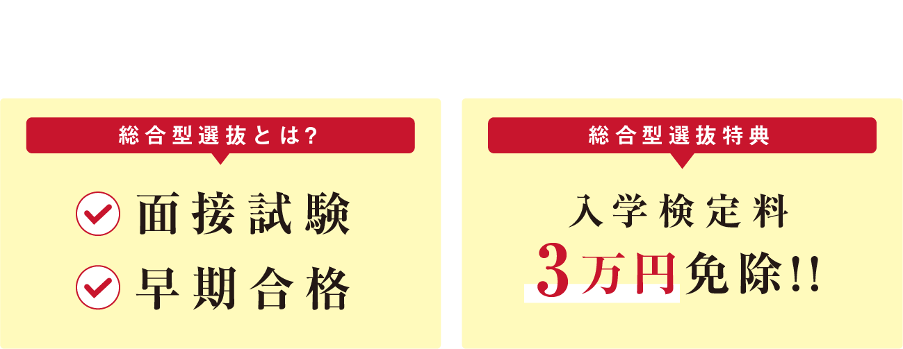 総合型選抜（旧AO）のご案内